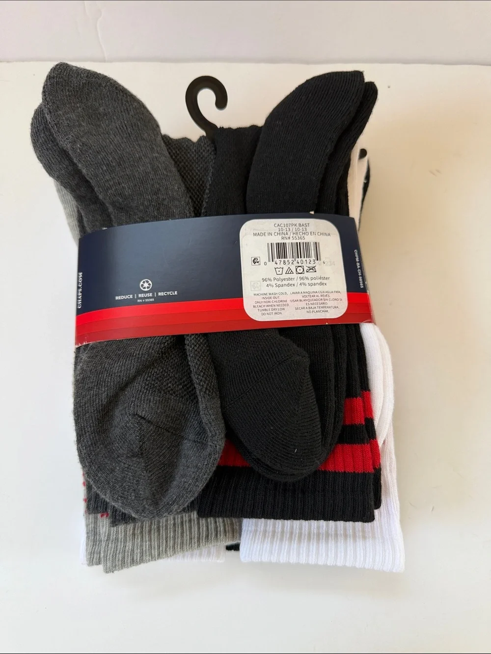 New Men’s Chaps 6 Pairs Crew Socks